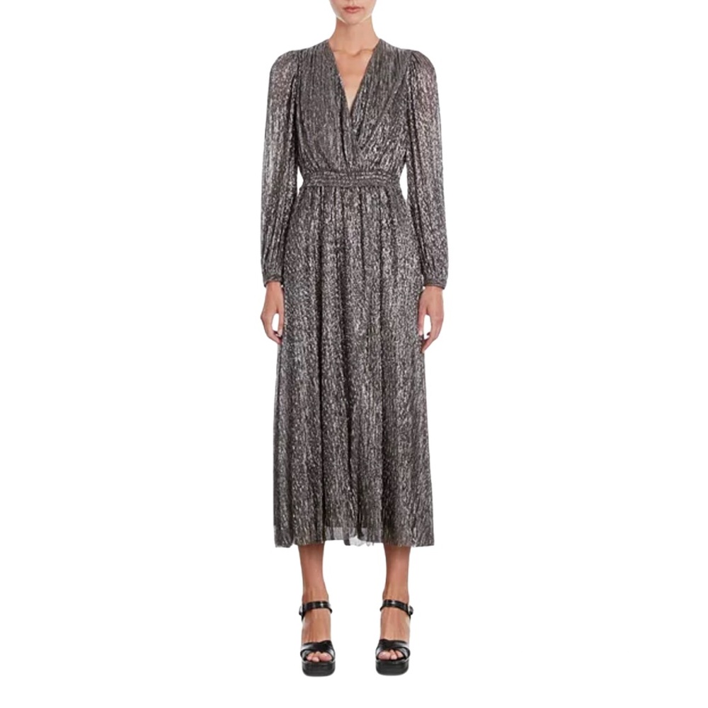 NWT’s 🏷️ The Kooples Metallic Pleated Midi Dress